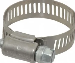 Worm Gear Clamp: Worm Drive, SAE 16, 11/16 to 1-1/2" Dia, Stainless Steel Band