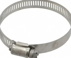 Worm Gear Clamp: Worm Drive, SAE 40, 2-1/16 to 3" Dia, Stainless Steel Band