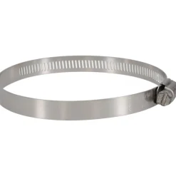 Worm Gear Clamp: Worm Drive, SAE 64, 2-1/2 to 4-1/2" Dia, Stainless Steel Band