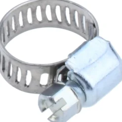 Worm Gear Clamp: Worm Drive, SAE 4, 1/4 to 5/8" Dia, Stainless Steel & Carbon Steel Band