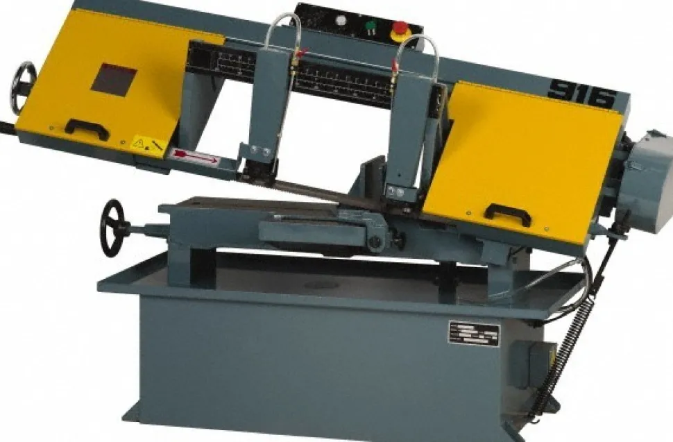 9 x 16" Manual Horizontal Bandsaw: Step Pulley