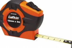 1/2"x 3m/10' P1000 Series SAE/Metric Yellow Clad A20 Blade Power Return Tape Measure