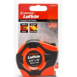 3/4" x 5m/16' P1000 Series SAE/Metric Yellow Clad A20 Blade Power Return Tape Measure
