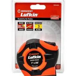 1" x 25' Quikread® Power Return Yellow Clad Tape Measure
