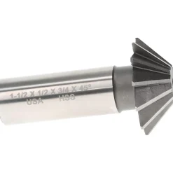 1-1/2 x 1/2" 45° 12-Tooth High Speed Steel Single-Angle Cutter