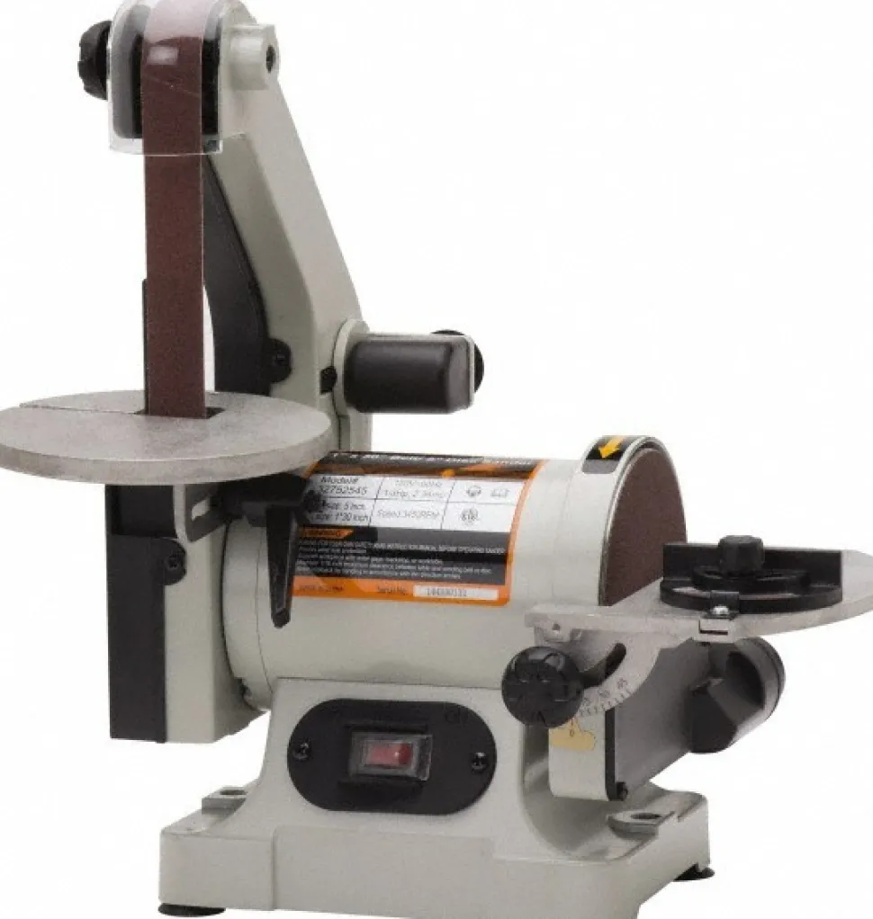 30" x 1" Vertical Combination Sanding Machine: 5" Disc Dia