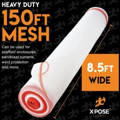 8'6" x 1/16" x 150' Heavy-Duty Fire-Retardant Multi-Purpose Net