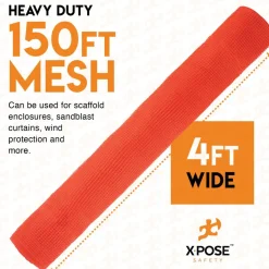 4' x 1/4" x 150' Heavy-Duty Fire-Retardant Multi-Purpose Net