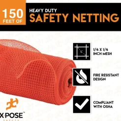 4' x 1/4" x 150' Heavy-Duty Fire-Retardant Multi-Purpose Net