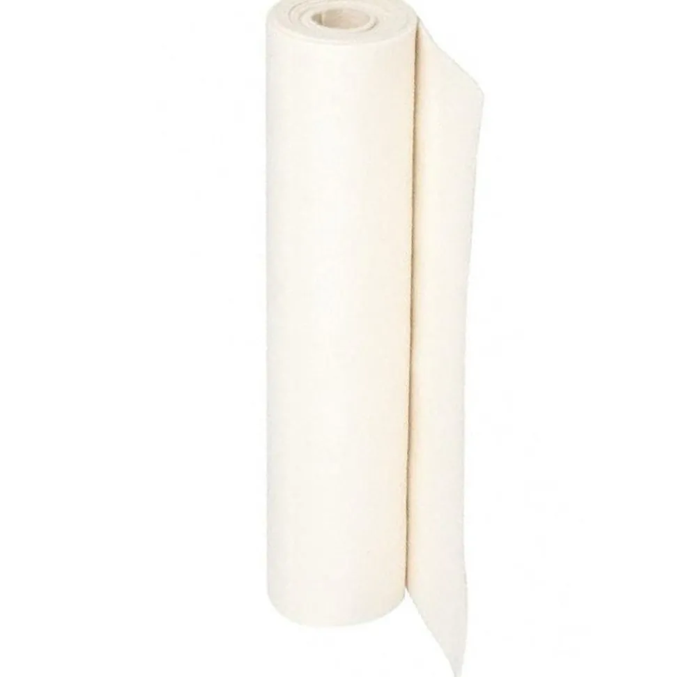 12 x 60 x 1/16" White Pressed Wool Felt Sheet