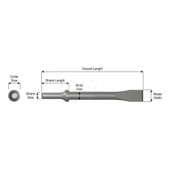 Zip Gun: Flat, 3/4" Head Width, 6-1/2" OAL